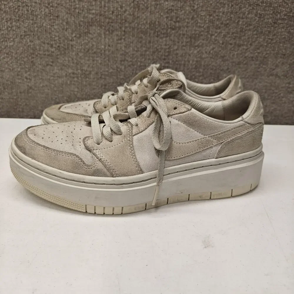 Nike Air Jordan Elevate Low Size 9 Women's Beige Suede Sneakers Shoes